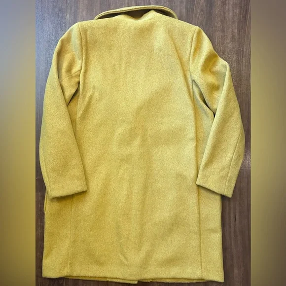 Old Navy Women’s Moleskin/ Faux Fur Peacoat Jacket Gold M - Picture 4 of 6